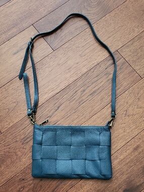 Woven Leather Crossbody Bag